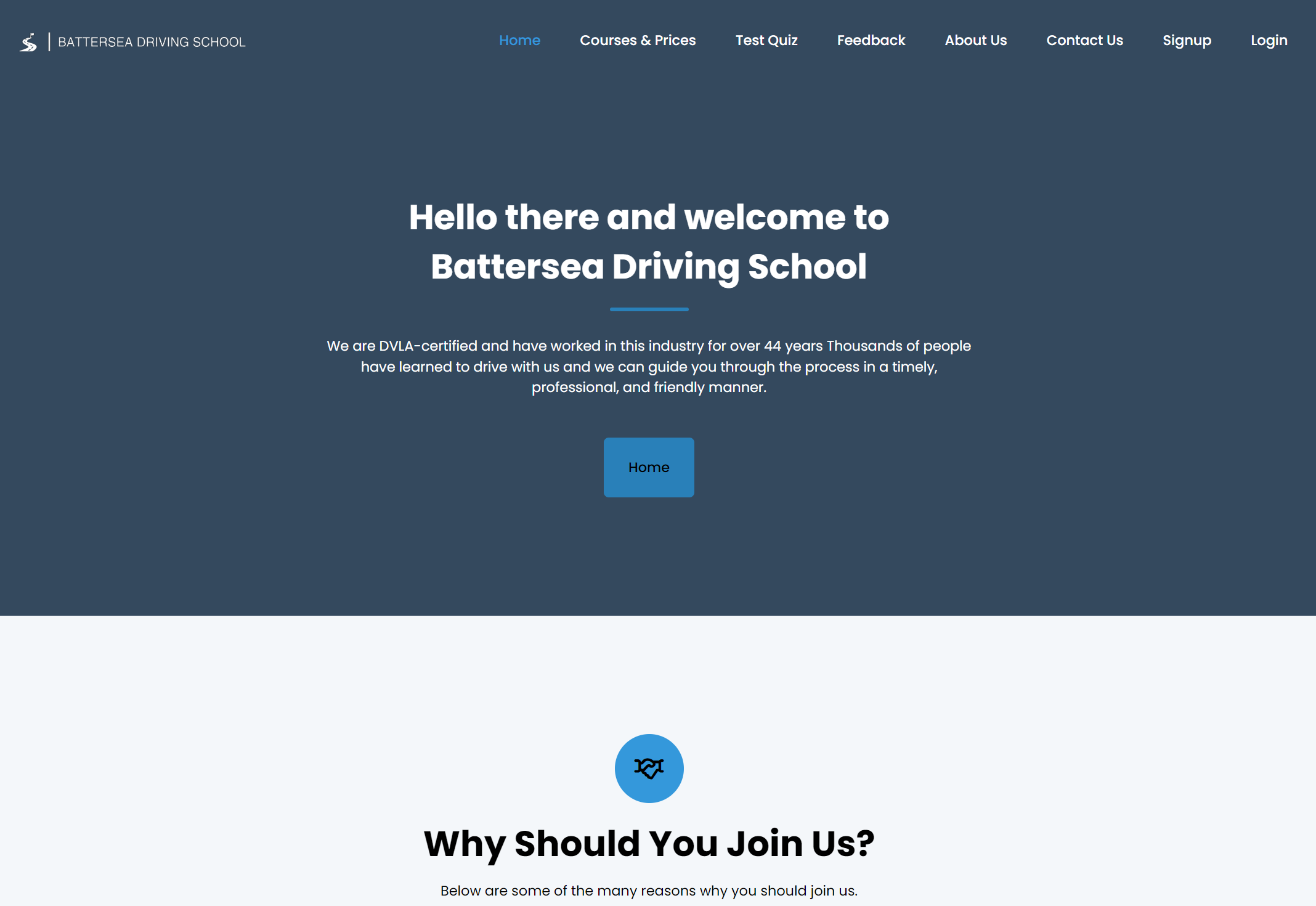 Battersea Driving School Homepage